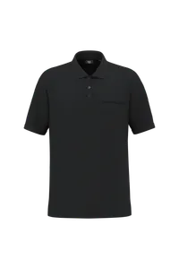 Polo unisexe écoresponsable avec poche poitrine - WK. Designed To Work | Black