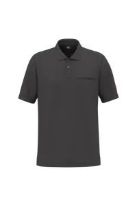 Polo unisexe écoresponsable avec poche poitrine - WK. Designed To Work | Dark Grey