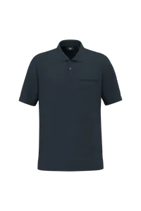 Polo unisexe écoresponsable avec poche poitrine - WK. Designed To Work | Navy