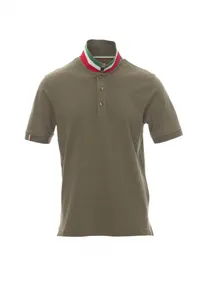 Polo piquet personnalisé - NATION | Vert militaire / Italie