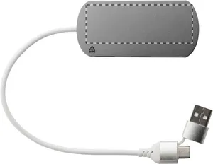 Port USB personnalisé - Raluhub | Argenté