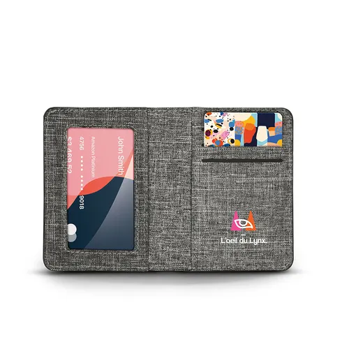 Porte carte de crédit personnalisé avec stop RFID