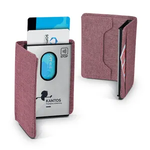 Porte carte en métal personnalisé stop ou anti RFID