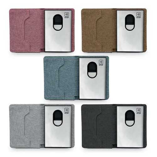 Porte carte en métal personnalisé stop ou anti RFID