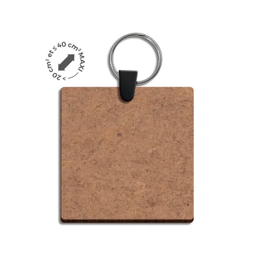 Porte cle création mdf personnalisée ep 3mm entre 20 cm2 et 40 cm2