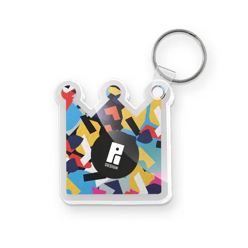 Porte cle création pmma ep 3mm personnalisé entre 20 cm2 maxi 40 cm2