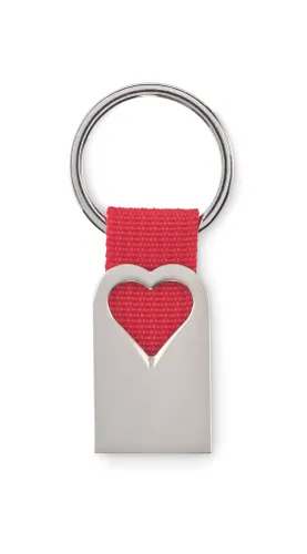 Porte clef coeur en métal personnalisé - Bonheur