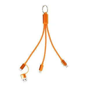 Porte-clés avec câble de charge USB - Rafob | Orange