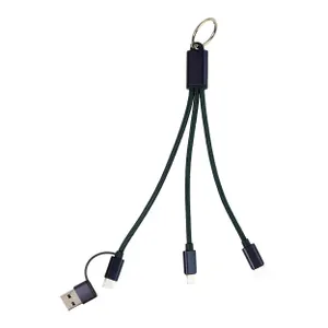 Porte-clés avec câble de charge USB - Rafob | Bleu Foncé