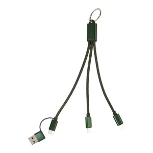 Porte-clés avec câble de charge USB - Rafob | Vert Foncé