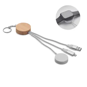 Porte-clés câble 4 en 1 60W - Bule | Blanc