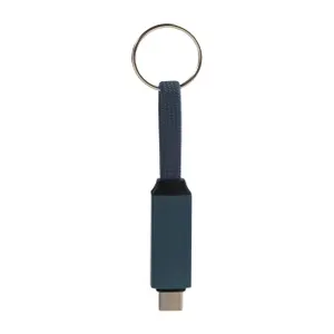 Porte-clés câble USB-C 60 W  - Keycab | Bleu Foncé