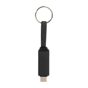 Porte-clés câble USB-C 60 W  - Keycab | Noir