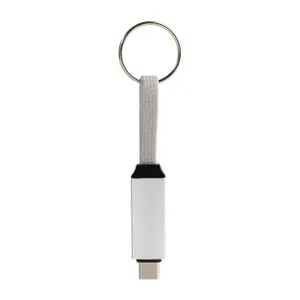 Porte-clés câble USB-C 60 W  - Keycab | Argenté
