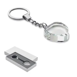 Porte-clés cœur en verre personnalisé - Heartward