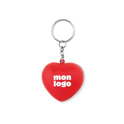 Porte-clés en PU forme cœur personnalisé