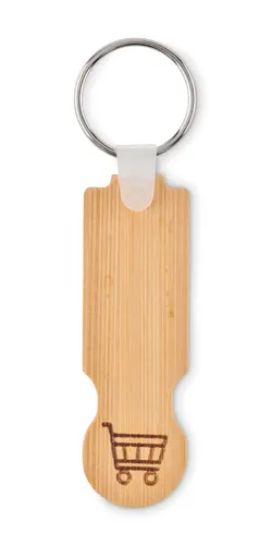 Porte-clés jeton en bambou personnalisé - Compras