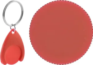 Porte-clés jeton personnalisé pour caddy - Nelly | Rouge