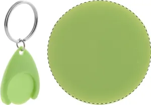 Porte-clés jeton personnalisé pour caddy - Nelly | Vert