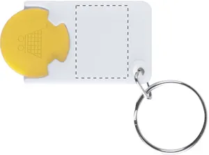 Porte-clés jeton publicitaire - Trolex | Jaune