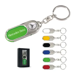 Porte-cles metal personnalisé + insert plastique en boite individuelle