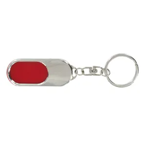 Porte-cles metal personnalisé + insert plastique en boite individuelle | Rouge 08