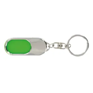 Porte-cles metal personnalisé + insert plastique en boite individuelle | Vert 15
