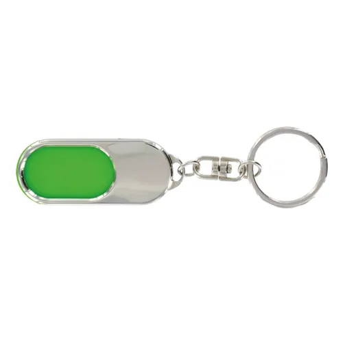 Porte-cles metal personnalisé + insert plastique en boite individuelle