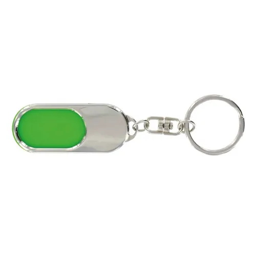 Porte-cles metal personnalisé + insert plastique en boite individuelle