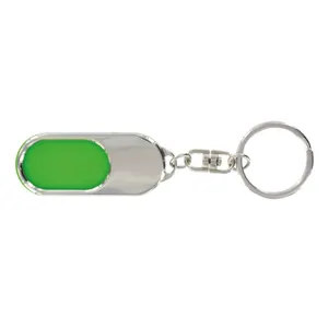 Porte-cles metal personnalisés + insert plastique | Vert 15