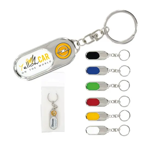 Porte-cles metal personnalisés + insert plastique