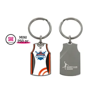 Porte-cles metal publicitaire personnalisable - basketball