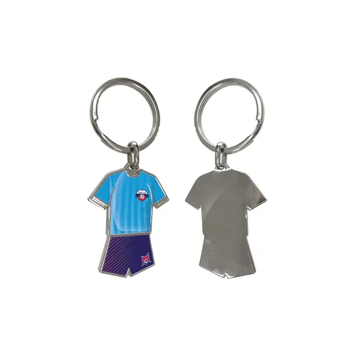 Porte-cles metal publicitaire personnalisable - football