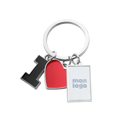 Porte-clés personnalisés - I Love