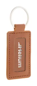 Porte-clés personnalisés RPU - ShineKey Rect | Marron