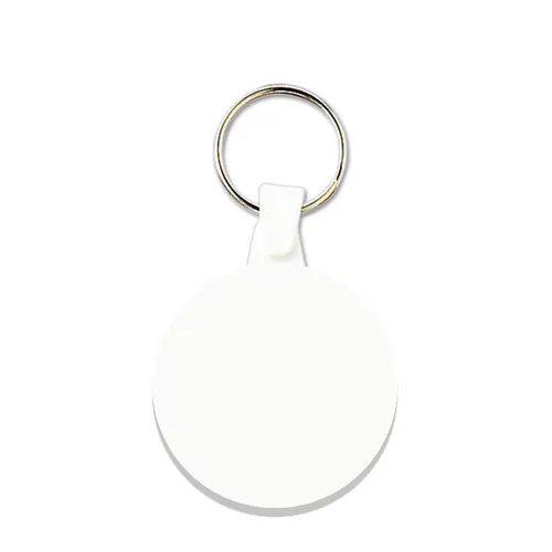 Porte clés publicitaire plastique souple rond ø41 mm (anneau 25 mm)