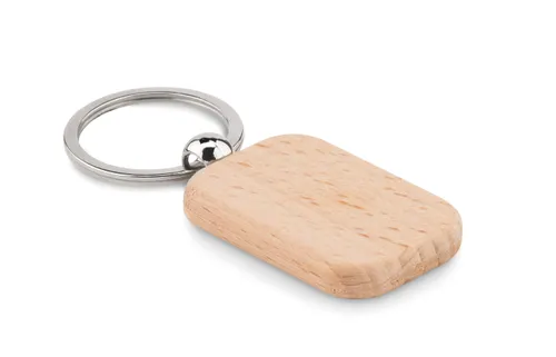 Porte-clés rectangulaire en bois personnalisable - Poty Wood
