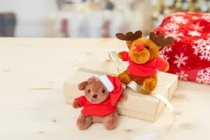 Porte-clés renne de Noël en peluche personnalisé - Julren