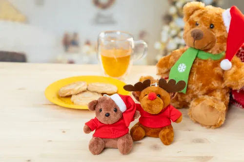 Porte-clés renne de Noël en peluche personnalisé - Julren