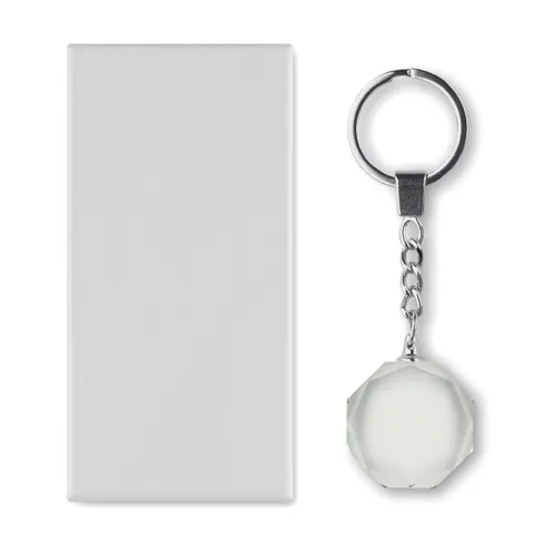 Porte-clés rond en verre personnalisé - Roundward