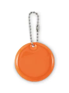Porte-clés rond réfléchissant - Grin | Orange Fluo