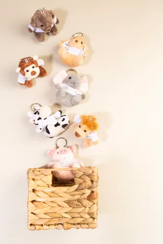 Porte-clés vache en peluche personnalisé - CowFob