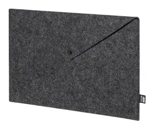 Porte-documents personnalisés en RPET - Refelt Slim | Gris Foncé