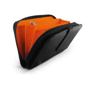 Porte feuille compagnon pvc personnalisé | Noir 35 / Orange 05