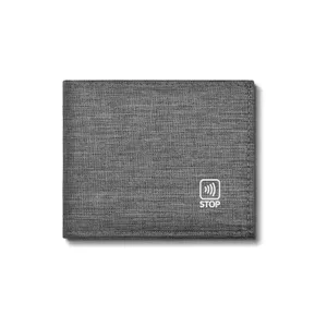 Porte monnaie anti rfid personnalisé en rpet | Gris 30