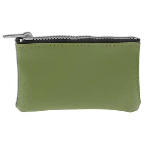 Porte monnaie personnalisé a fermeture zip plastique en simili cuir