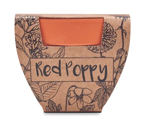 Pot de graines de coquelicot personnalisé - Red Poppy