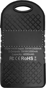 Power bank USB personnalisé - Durabank | Noir / Noir