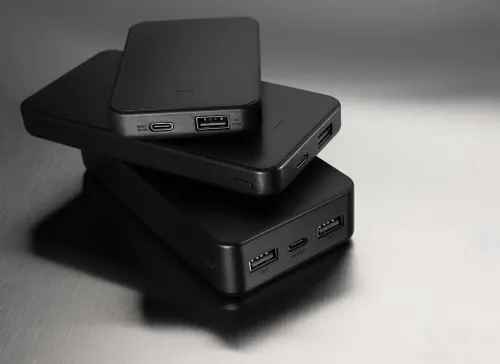 Powerbank 10.000mAh personnalisé avec USB C en ABS recyclé RCS Boostcore - XD Collection