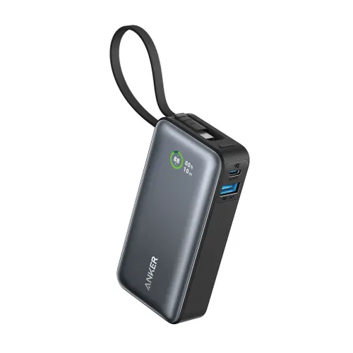 Powerbank 30W avec câble USB-C intégré Anker Nano - Anker